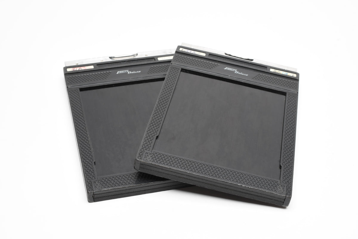 2X 4x5 Fidelity Deluxe Film holder sheet film holders, Clean!