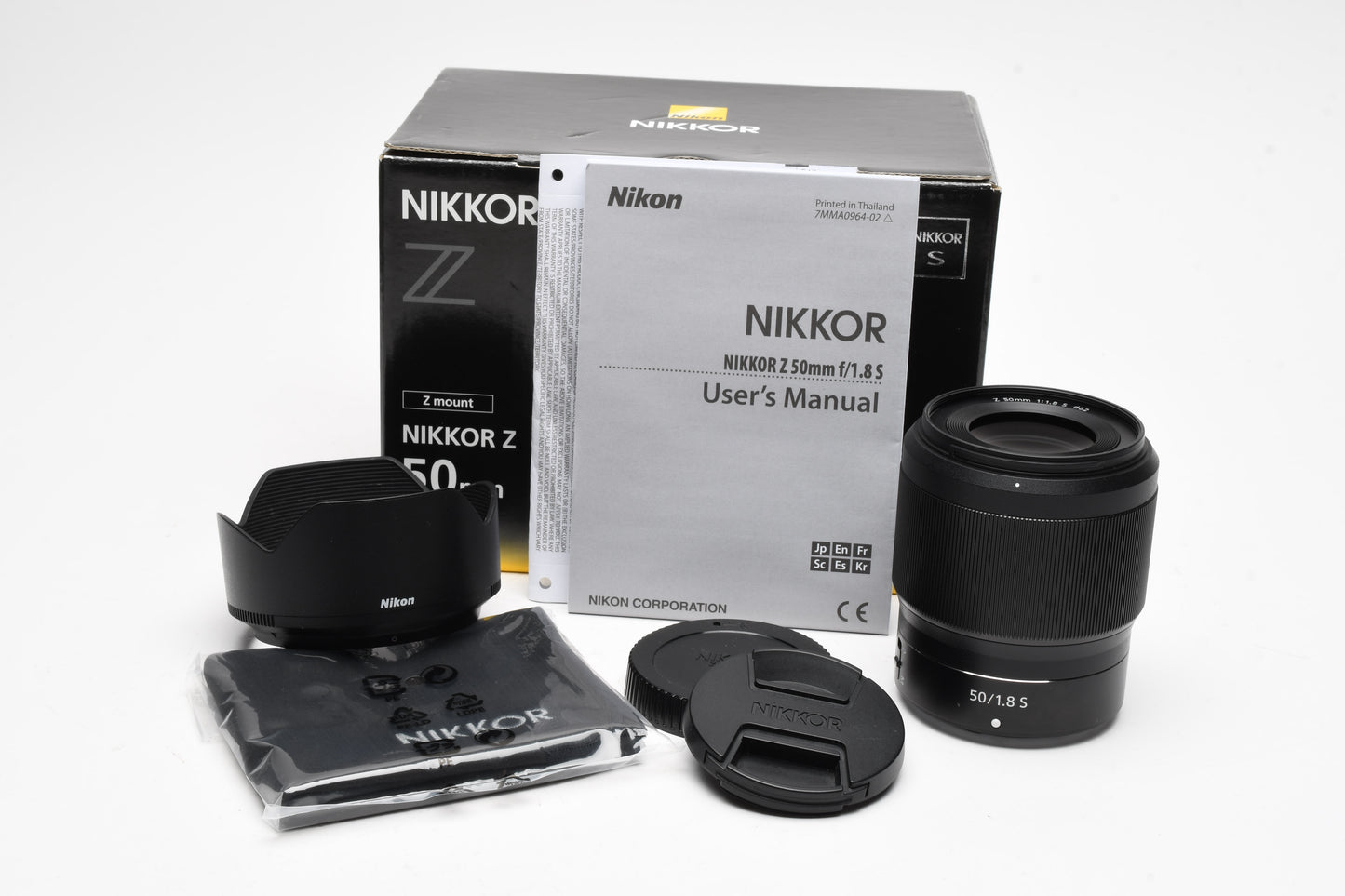 Nikon Nikkor Z 50mm f1.8S N Prime lens, Hood, USA, Boxed