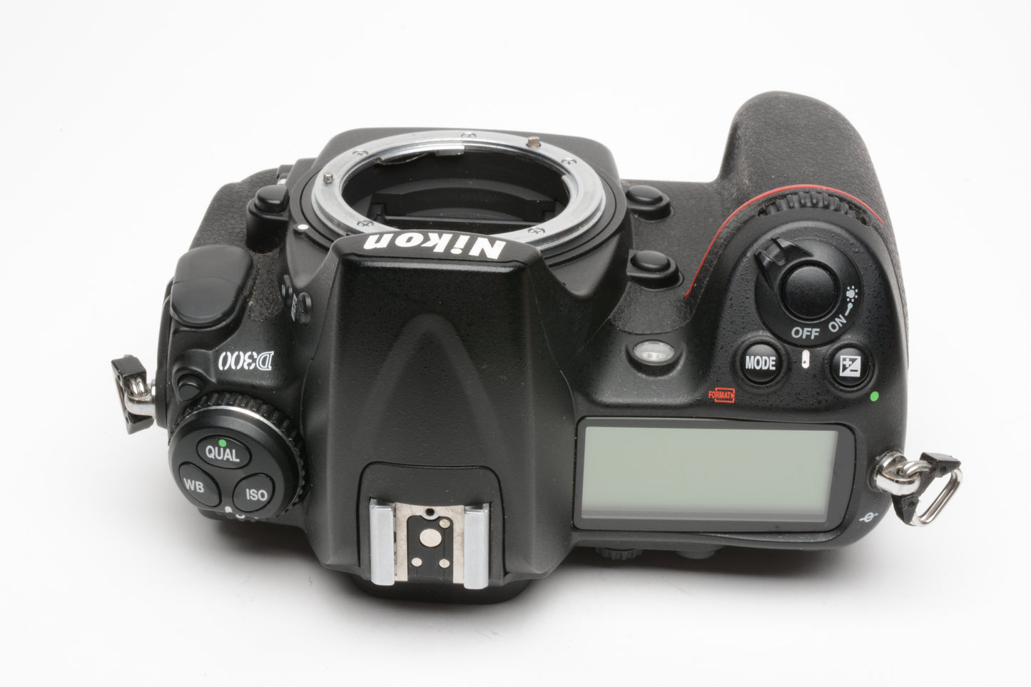 Nikon D300 DSLR Body, 2batts, charger, manual, USB, strap, only 10,547 Acts, clean