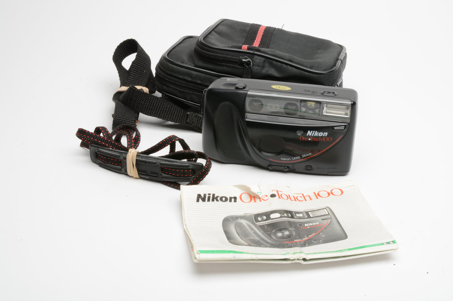 Nikon One Touch 100 35mm Point&Shoot camera w/manual & strap