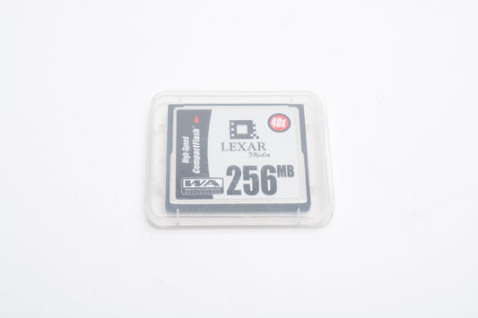 Lexar 256MB 40x Speed CF Card w/ jewel case, formatted, mint-