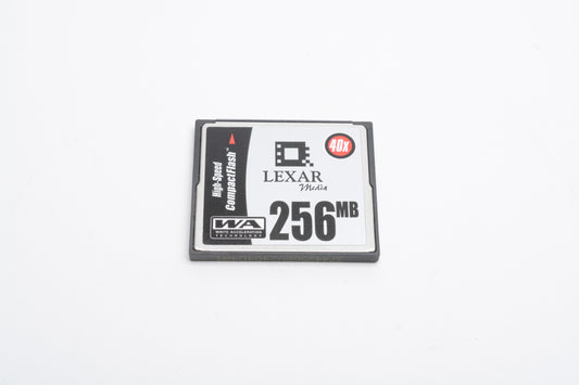 Lexar 256MB 40x Speed CF Card w/ jewel case, formatted, mint-