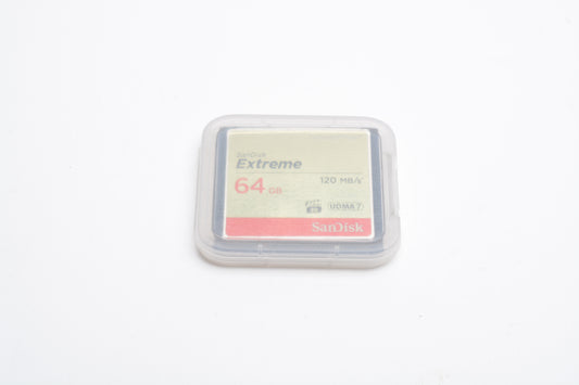 Sandisk Extreme 64GB CF Card 120MB/s w/ jewel case, formatted