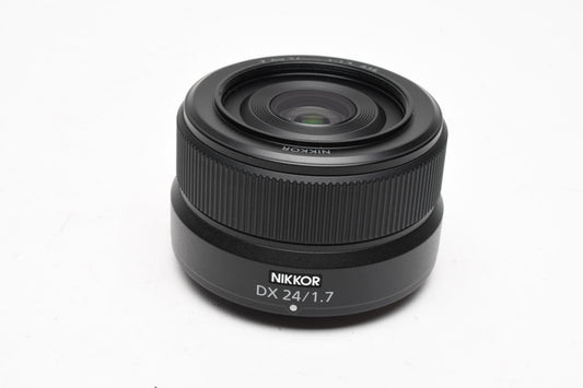 Nikon Nikkor Z 24mm f1.7 Z DX lens, HN-42 Hood, Mint-, Boxed, USA