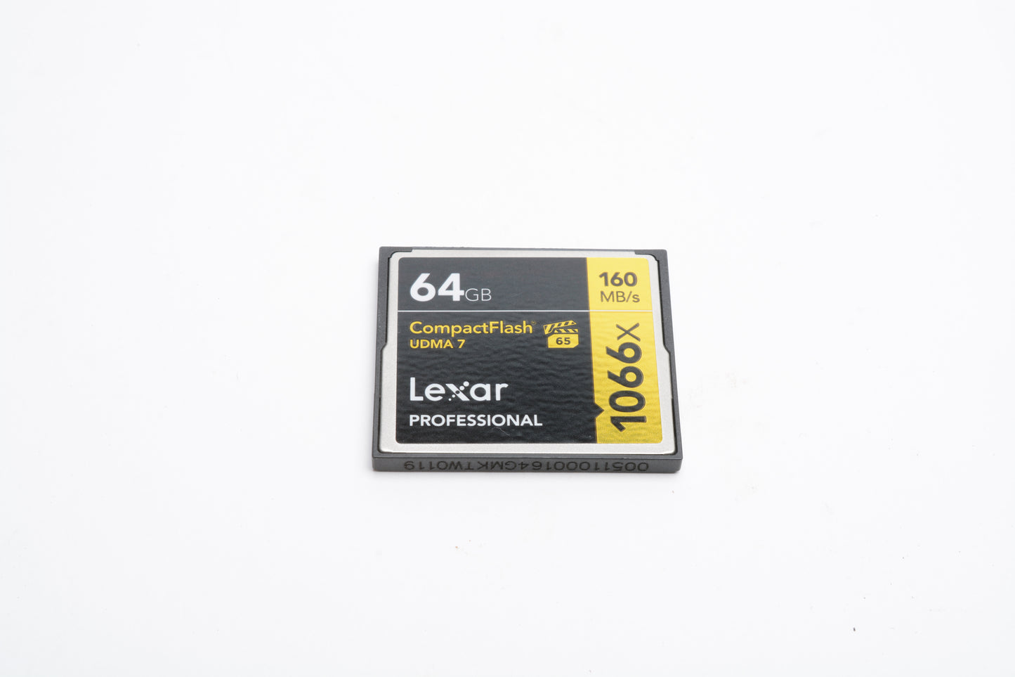 Lexar 64GB 1066x Speed CF Card 160MB/s w/ jewel case, formatted, mint-