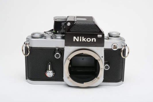 Nikon F2 35mm SLR body w/DP-1 finder, very clean & accurate, Nice!