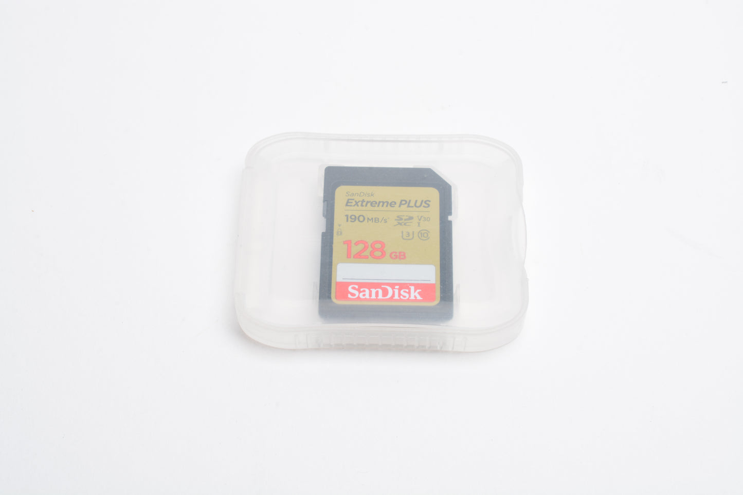 Sandisk Extreme Plus 128GB 190MB/s SD Card w/ jewel case, formatted