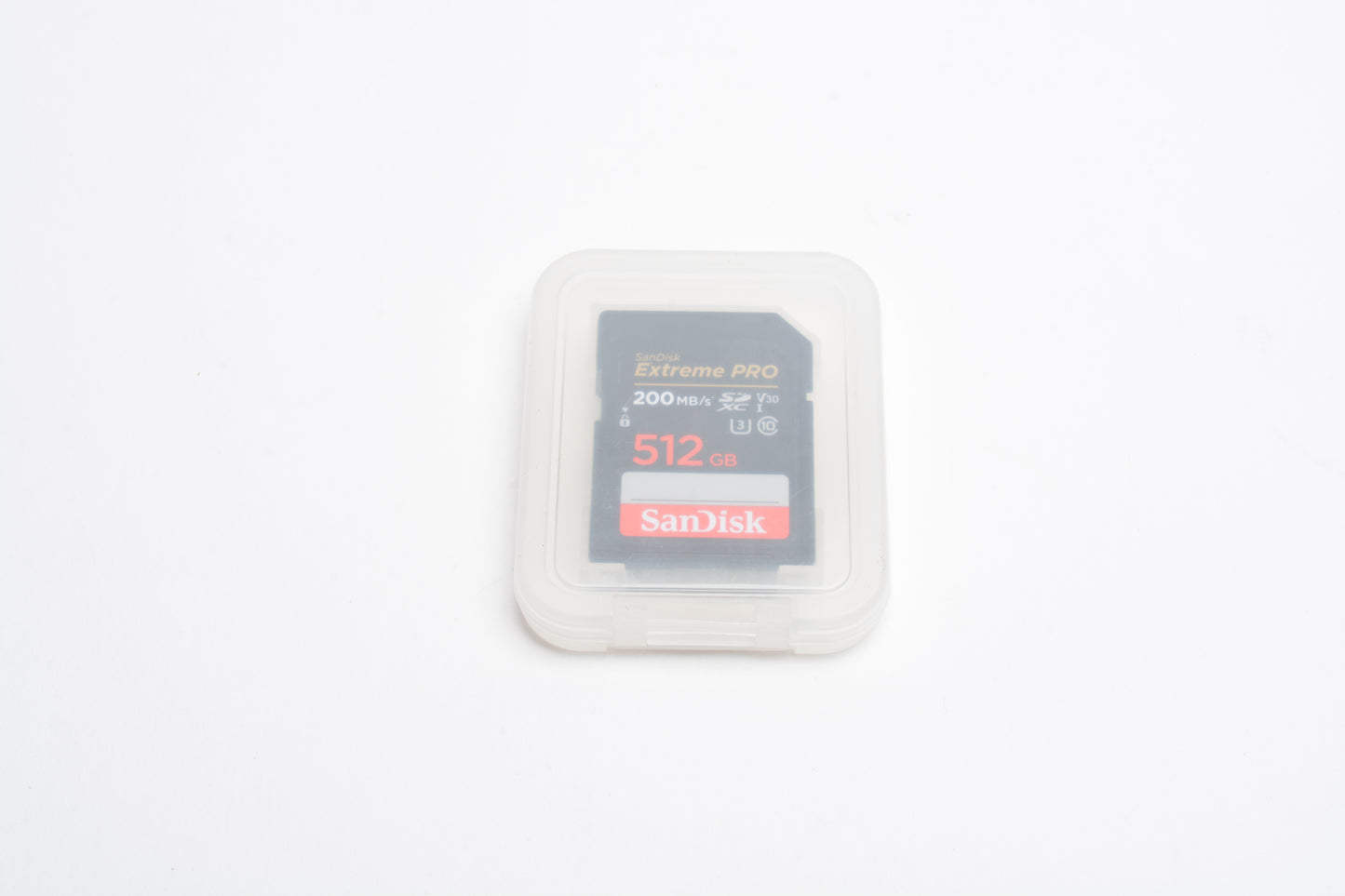 Sandisk Extreme Pro 512GB 200MB/s SD Card w/ jewel case, formatted