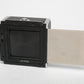 Hasselblad A12 Type II 2 Chrome 6x6 Film Back Holder, New seals! Nice