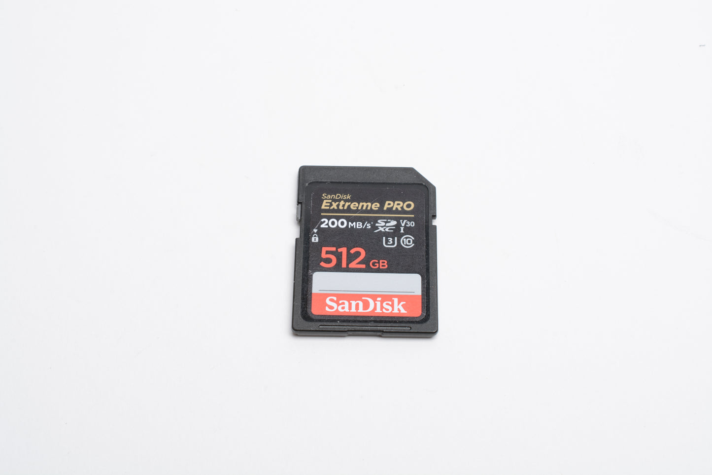 Sandisk Extreme Pro 512GB 200MB/s SD Card w/ jewel case, formatted