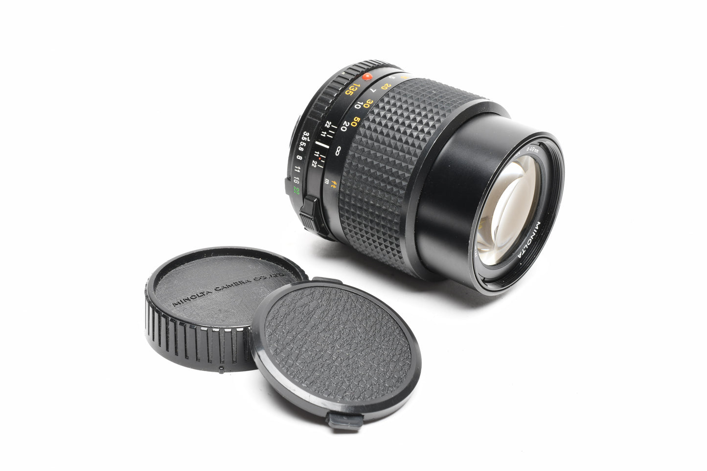 Minolta MD 135mm f3.5 portrait lens w/caps, clean and sharp
