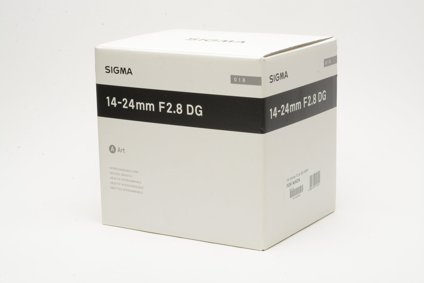 Sigma 14-24mm f2.8 DG HSM Art Series, Nikon AF, USA version, boxed
