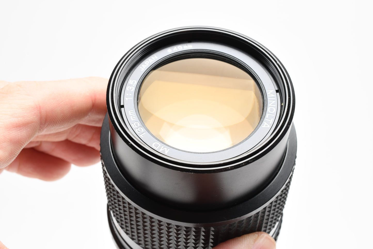 Minolta MD 135mm f3.5 portrait lens w/caps, clean and sharp