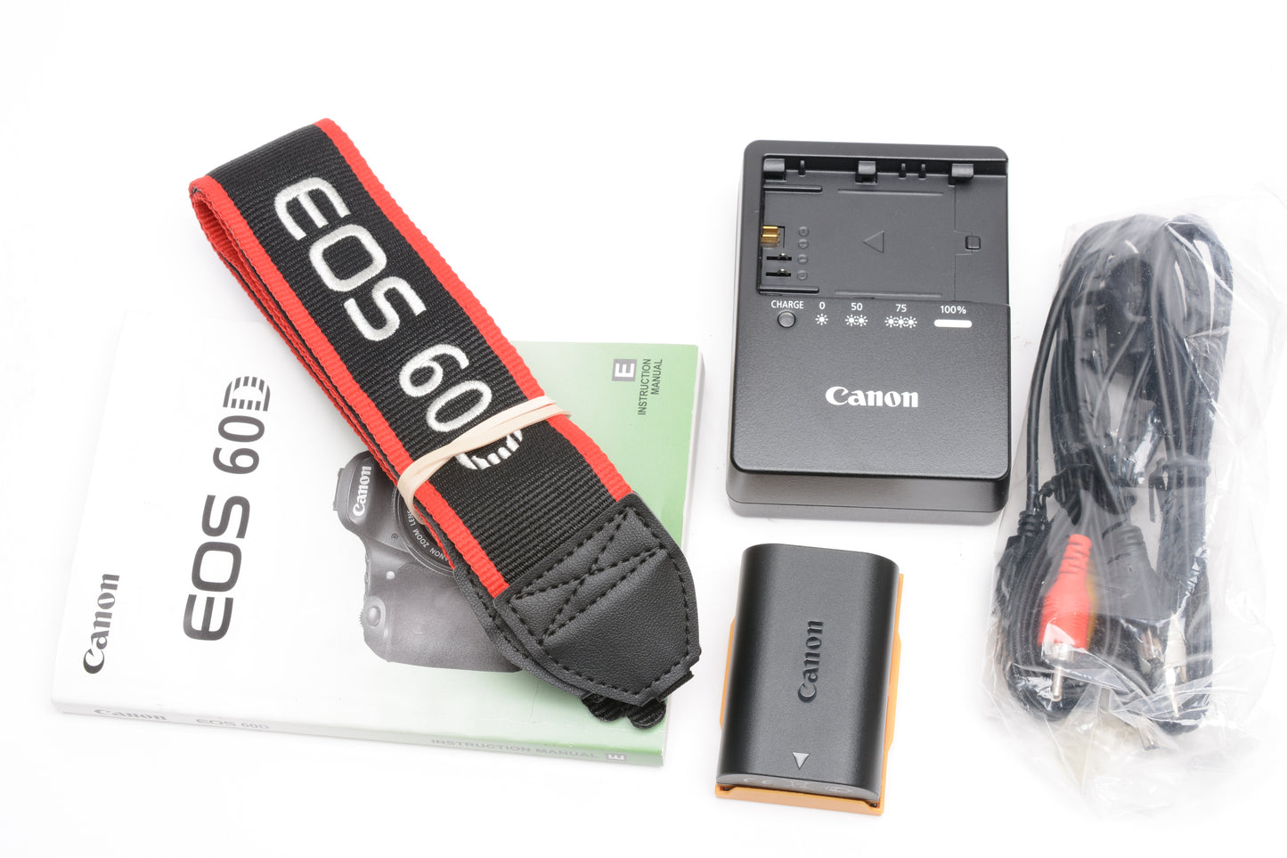 Canon EOS 60D Body, batt, charger, strap, USA, ONLY 538 Acts!