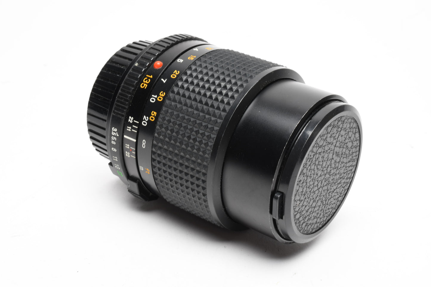 Minolta MD 135mm f3.5 portrait lens w/caps, clean and sharp