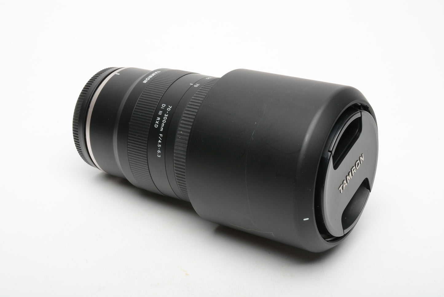 Tamron AF 70-300mm f4.5-6.3 Di III Nikon Z mount lens caps, hood, instructions, USA A047
