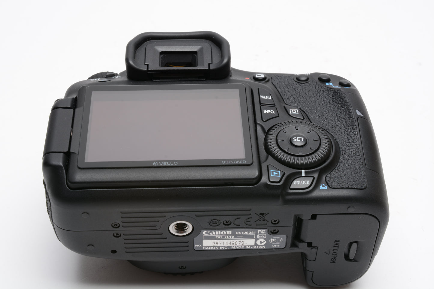 Canon EOS 60D Body, batt, charger, strap, USA, ONLY 538 Acts!