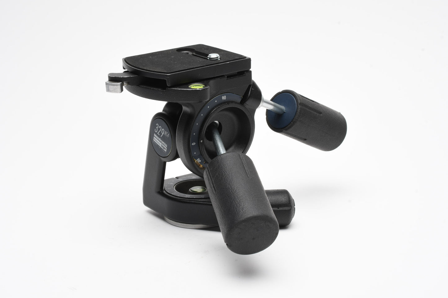 Manfrotto 329RC4 3-Way Tripod Pan Head + Quick Release Plate, Great