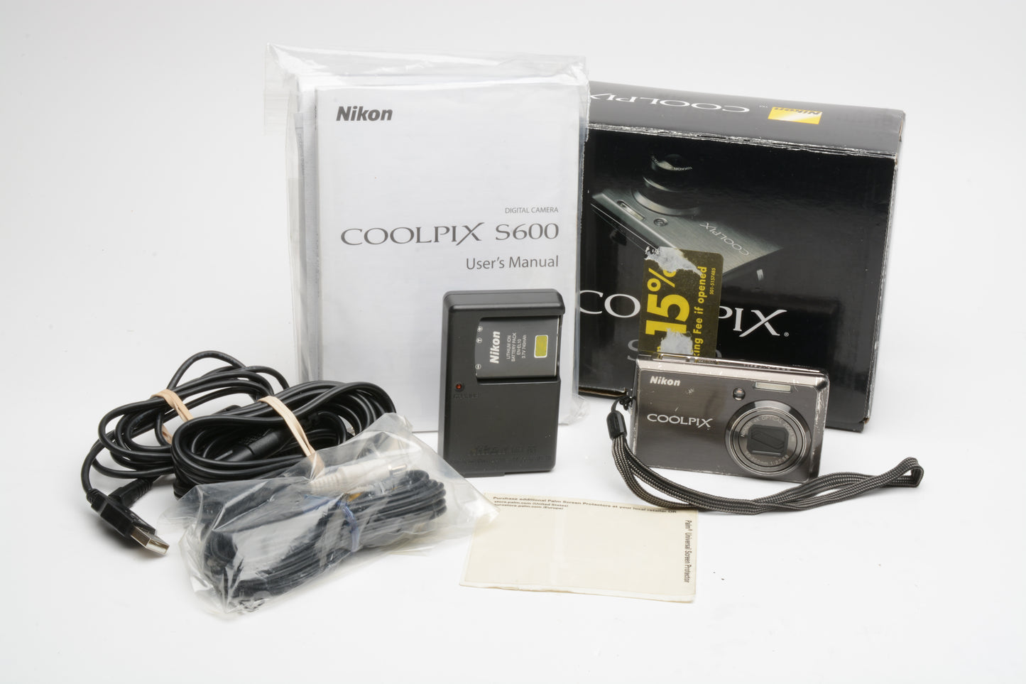 Nikon CoolPix S600 10MP 4X Zoom Digital Point&Shoot Camera Silver, Boxed, Bargain