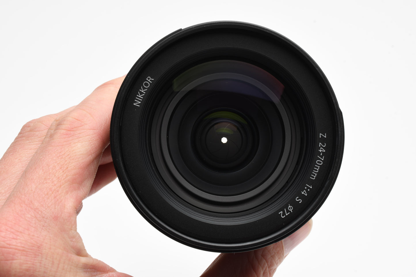 Nikon Nikkor Z 24-70mm f4 S zoom lens, Hood, Gently used, Mint-
