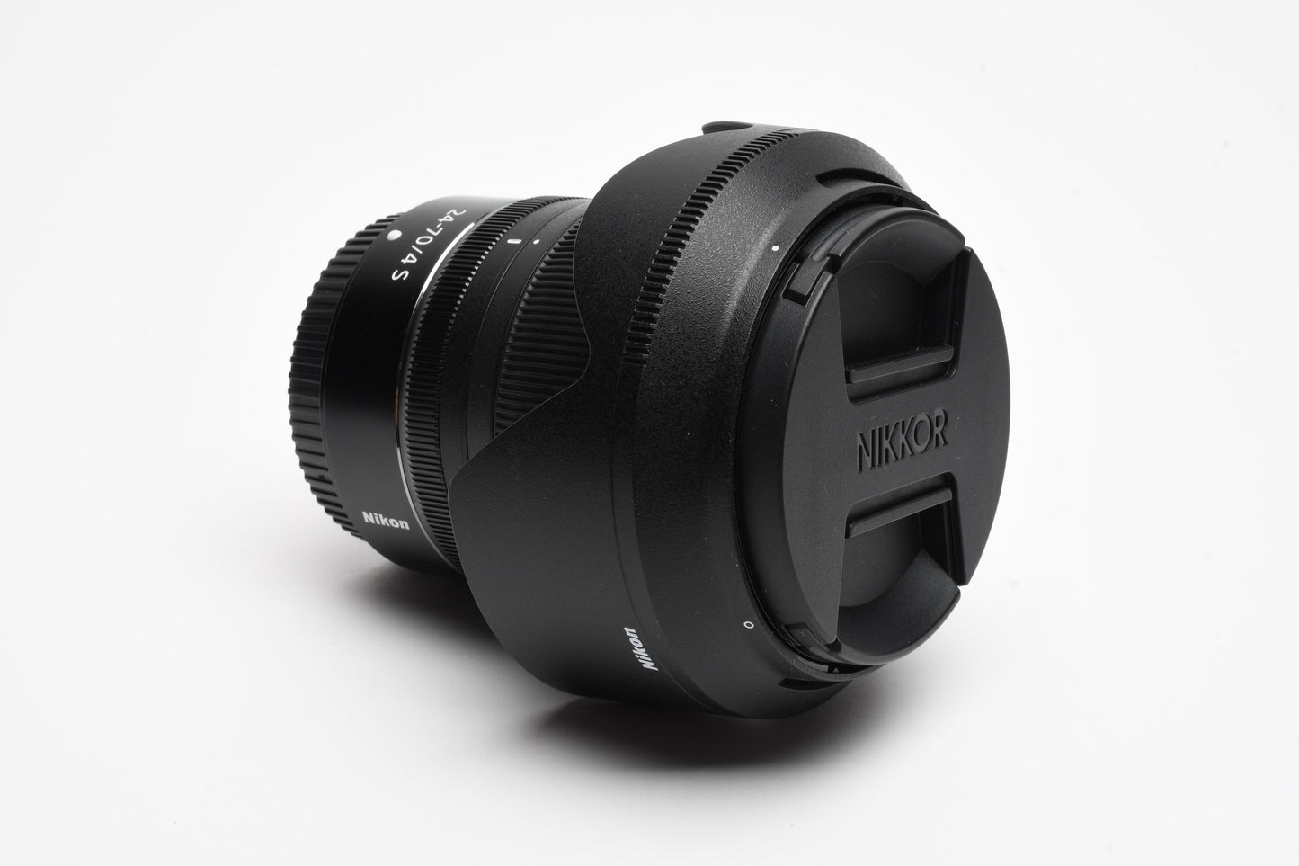 Nikon Nikkor Z 24-70mm f4 S zoom lens, Hood, Gently used, Mint-