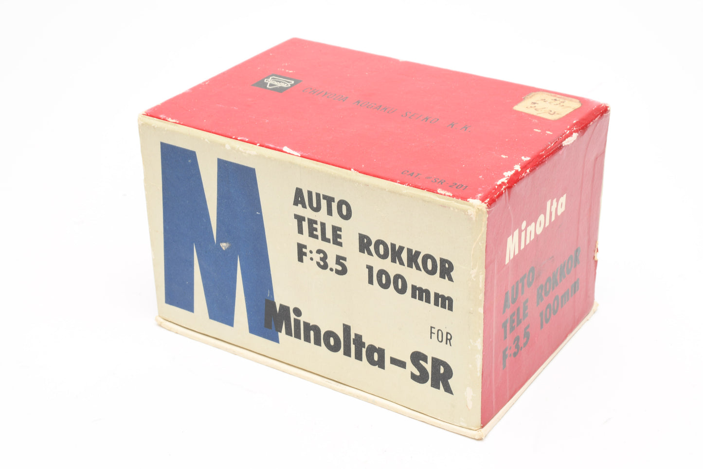 Minolta Rokkor QE 100mm f3.5 lens, case, caps, box, light haze, Good!