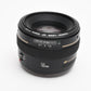 Canon EF 50mm f1.4 USM Lens, Caps, Mint- +UV & ES-71 II lens hood