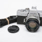 Minolta SRT-101 35mm SLR w/55mm F1.9 lens, new seals, accurate, tested, Good!