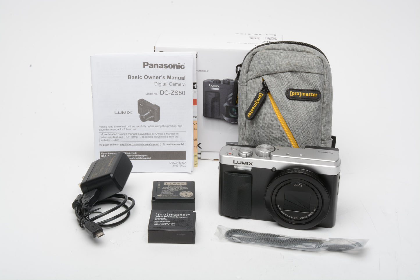 Panasonic Lumix DC-ZS80 20.3MP Digital Point&Shoot, Boxed, w/case, 2batts, Mint