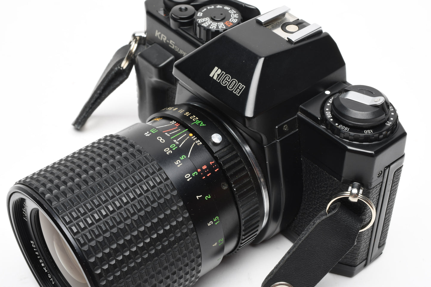 Ricoh KR-5 Super II 35mm SLR w/5 Star 35-75mm f3.5-4.8 zoom, Strap, Great