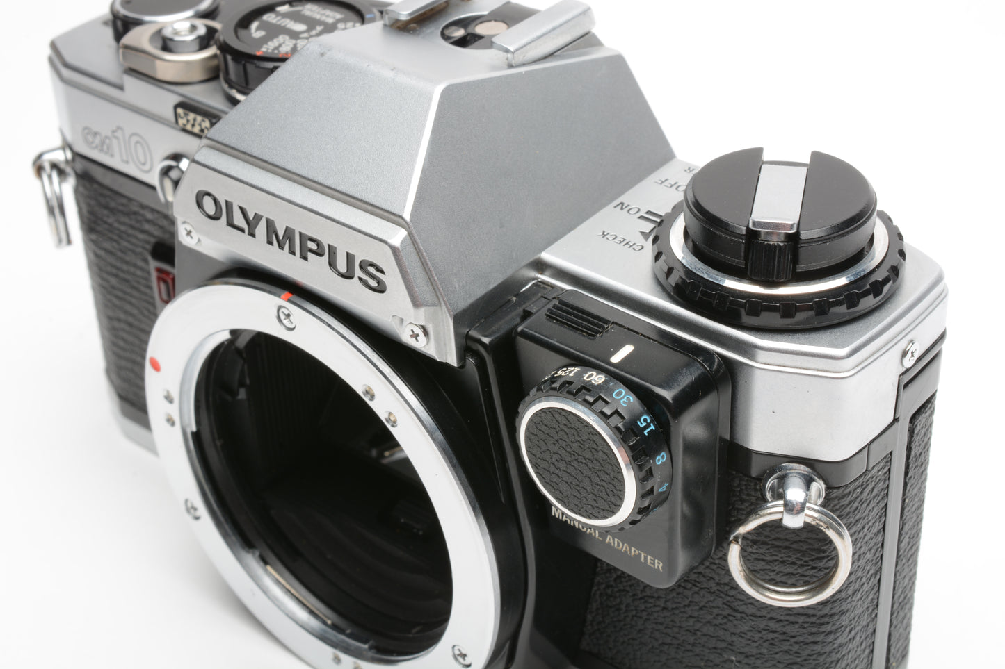 Olympus OM10 35mm SLR Body w/Manual adapter, new seals, strap, Tested