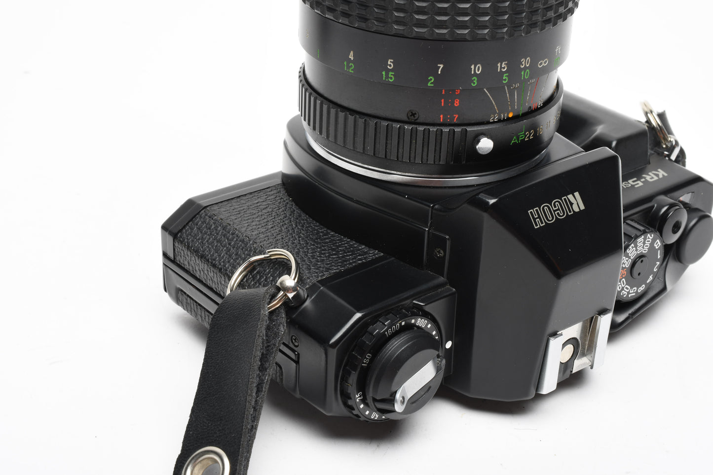 Ricoh KR-5 Super II 35mm SLR w/5 Star 35-75mm f3.5-4.8 zoom, Strap, Great