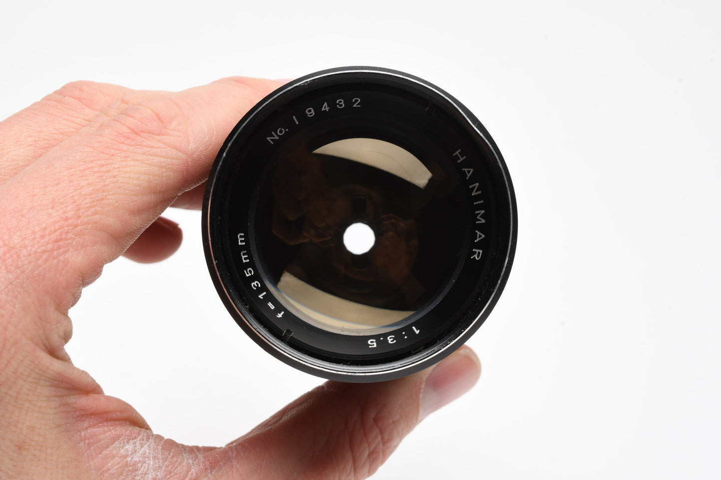 Hanimar 135mm f3.5 Portrait aperture preset M42 Mount Lens, Caps+Pouch