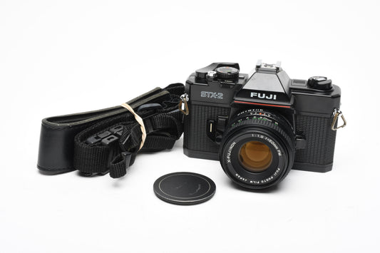 Fuji STX-2 35mm SLR w/X-Fujinon 50mm F1.9 FM Prime lens, Tested, Great