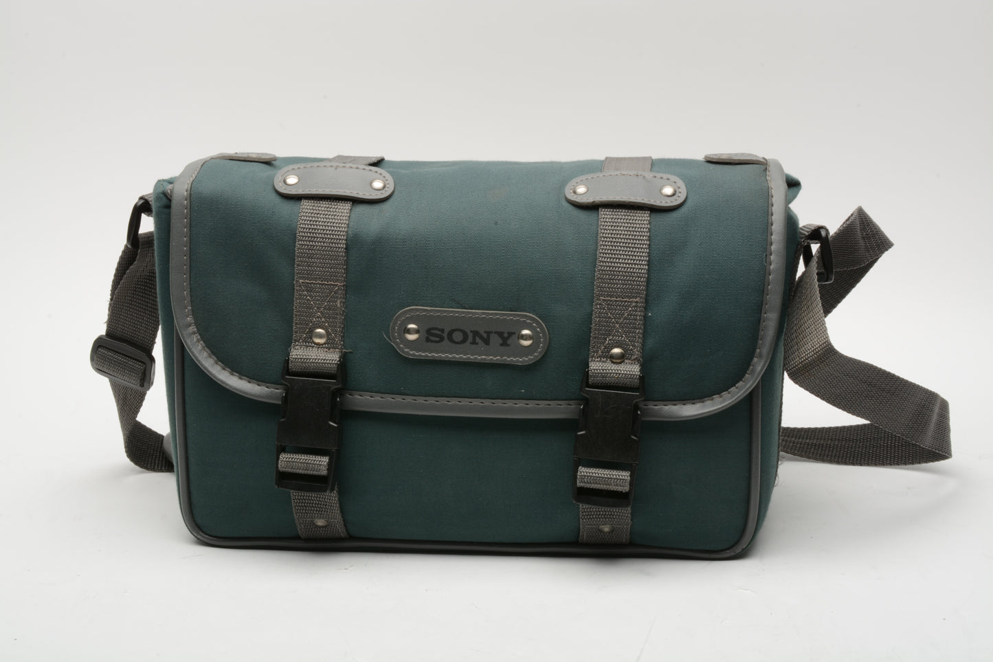 Sony Green Camcorder Messenger Style Shoulder Bag Carry Case, Clean ~12x8x5"