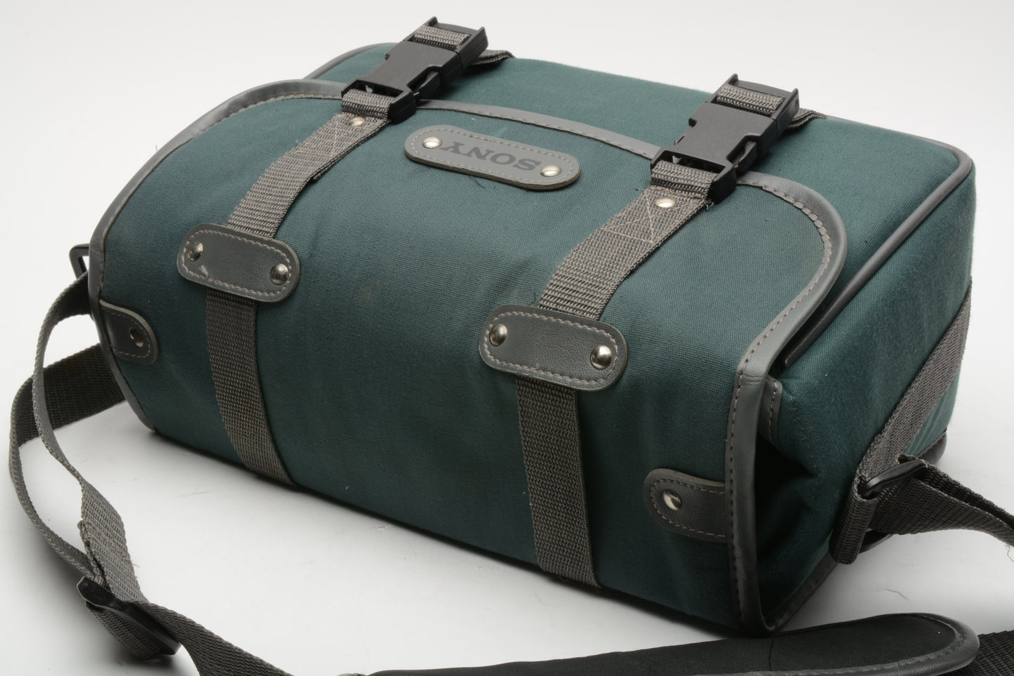 Sony Green Camcorder Messenger Style Shoulder Bag Carry Case, Clean ~12x8x5"