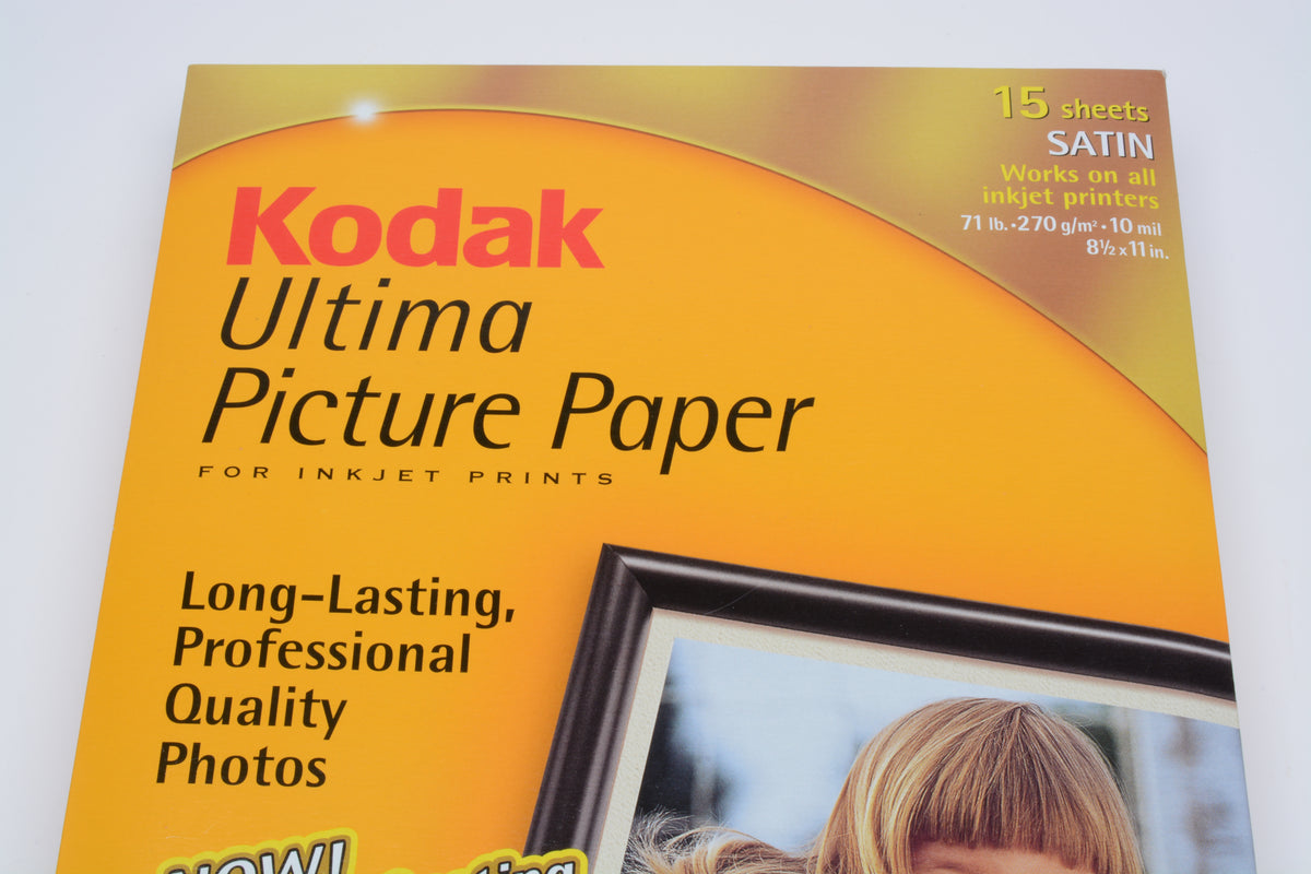 6X Kodak Ultima Picture Paper for Inkjet Photo Paper 15 Sheets Satin 8.5" X 11" (90 sheets)
