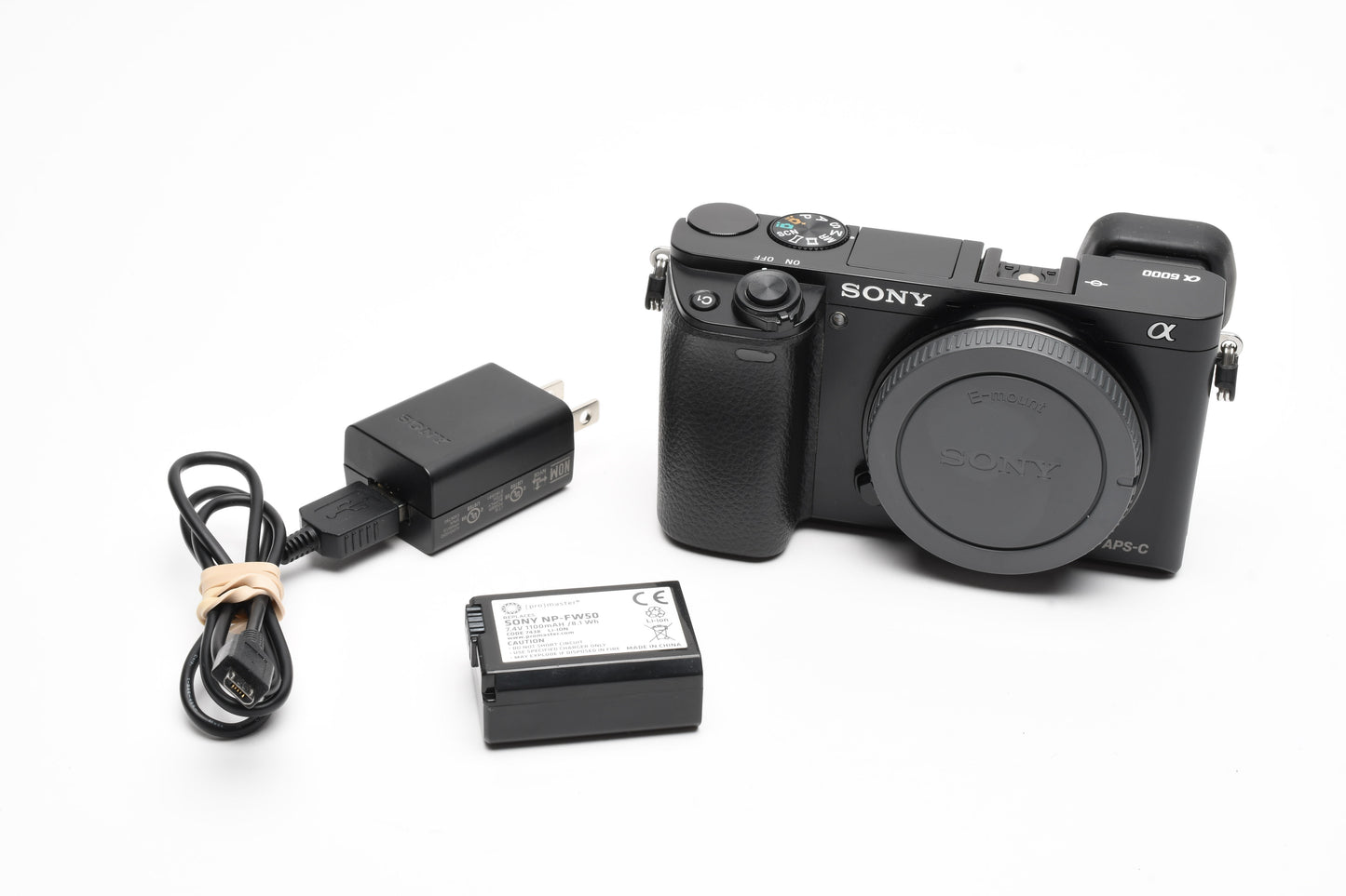 Sony A6000 Mirrorless Body, Batt, USB, Block, Only 3833 Acts!