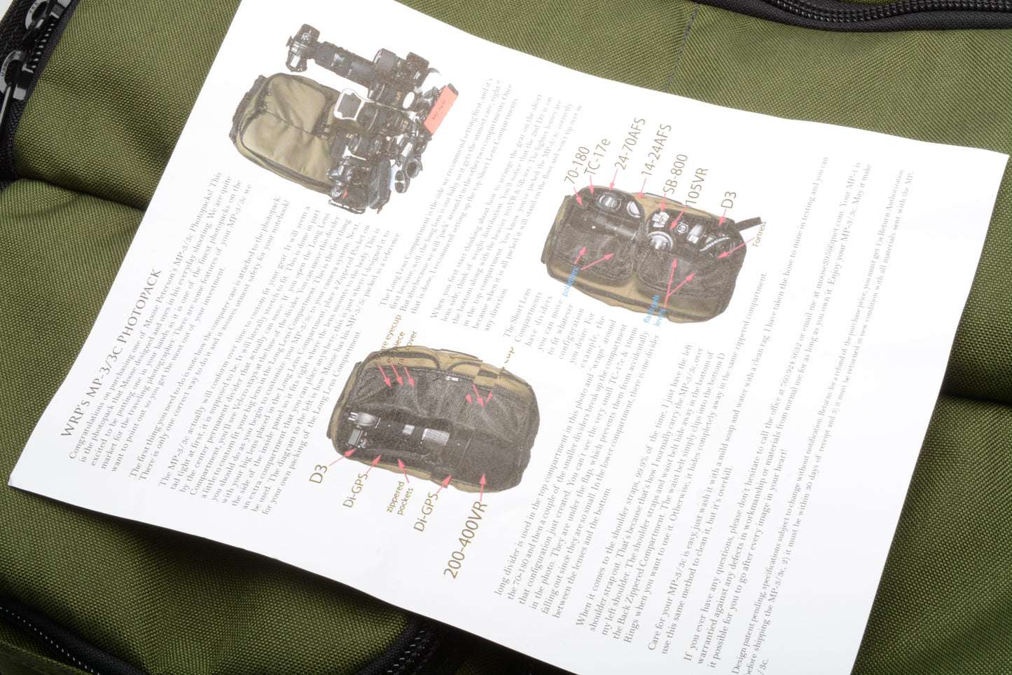 Moose Peterson's Mindshift WRP MP-3 Photopack (Olive), Great pack, nice and clean