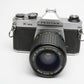 Pentax K1000 35mm SLR Body w/Ozunon 35-75mm zoom, new seals, manual, Nice!!