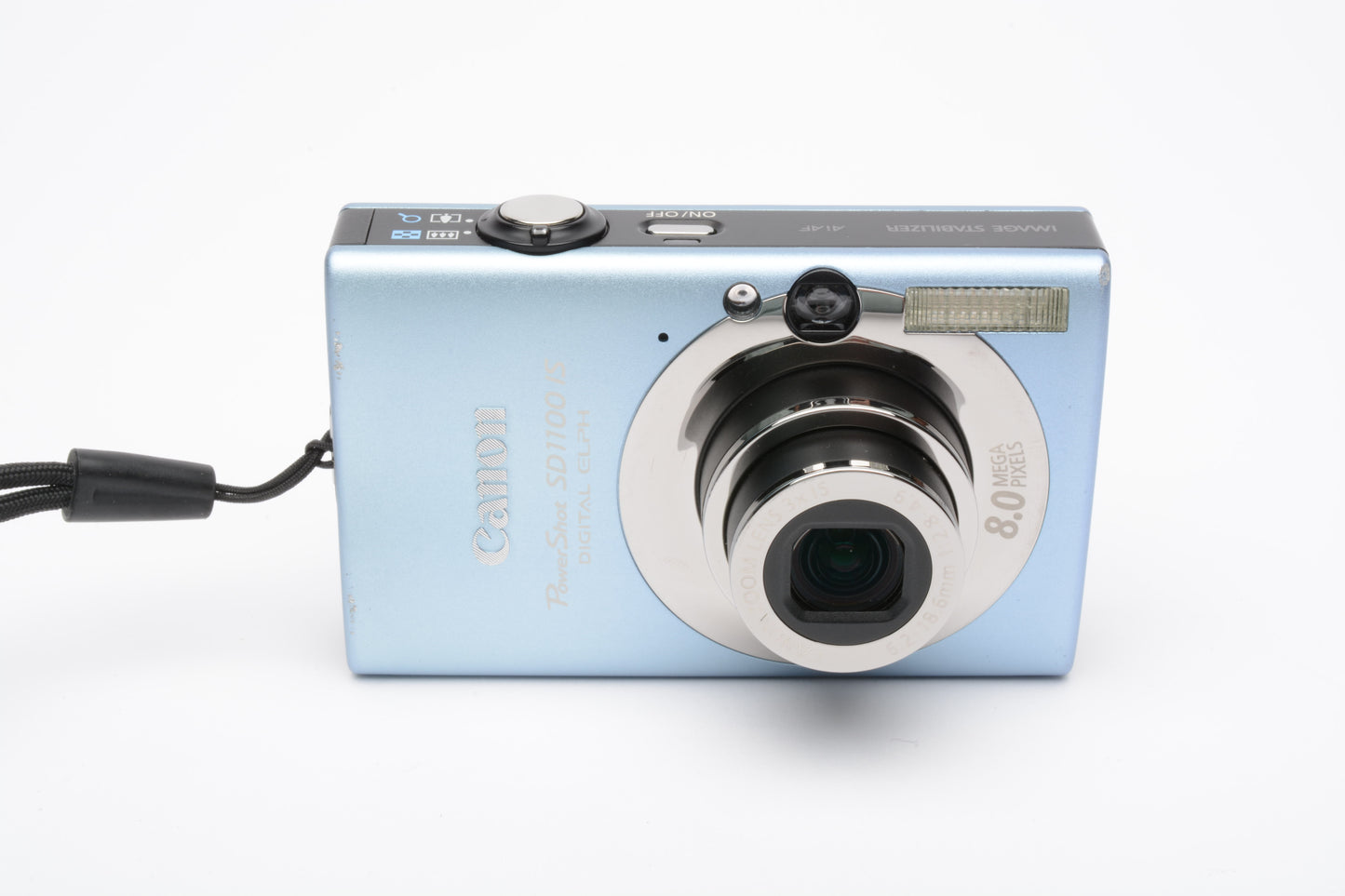 Canon PowerShot SD1100 IS Digital Point&Shoot 8MP camera (Blue) 2batts, charger, Nice!