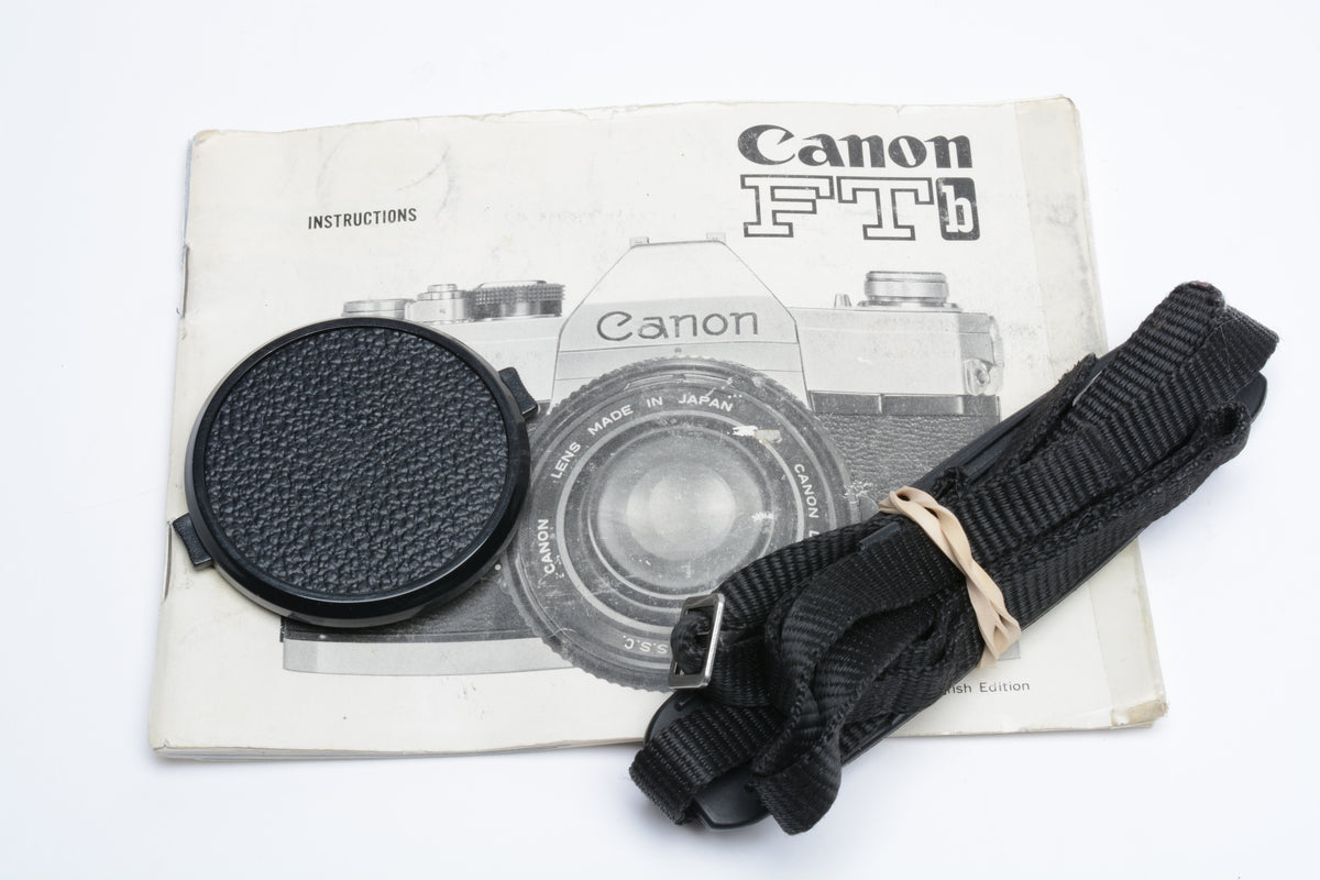 Canon FTb QL 35mm SLR w/Sigma 35-135mm f3.5-4.5 Zoom, Manual, New seals, Good