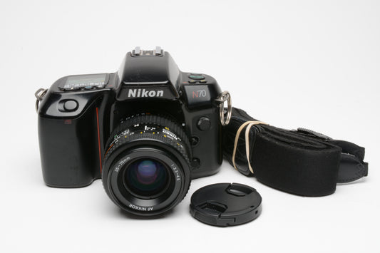 Nikon N70 35mm SLR w/AF 35-70mm F3.3-4.5 zoom, strap, UV