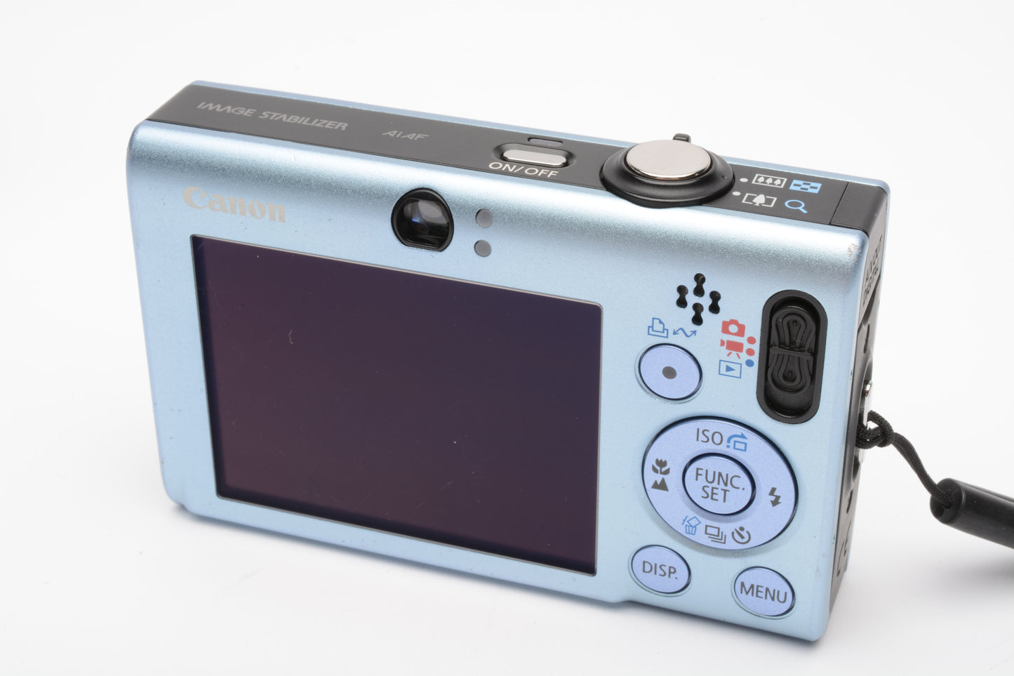 Canon PowerShot SD1100 IS Digital Point&Shoot 8MP camera (Blue) 2batts, charger, Nice!