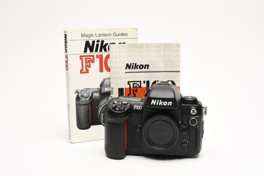 Nikon F100 35mm SLR body, fully tested, great! Very Clean w/Book, Great!