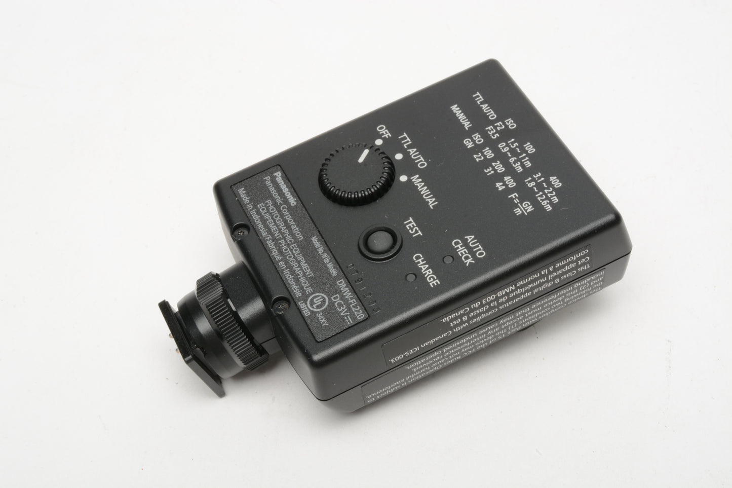 Panasonic Lumix DMW-FL220 Flash, Mint, Boxed, pouch+manual