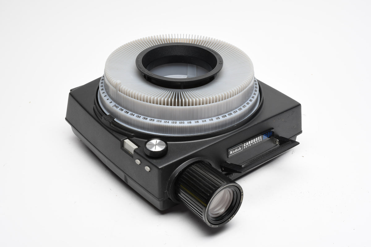 Kodak Carousel AF 860H 35mm Slide projector, lens, case, tested, great!