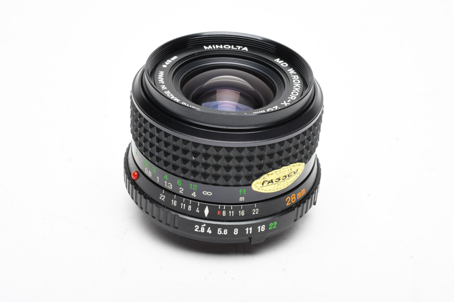 Minolta W.Rokkor-X 28mm f2.8 MD Mount, caps, clean, smooth, sharp +UV
