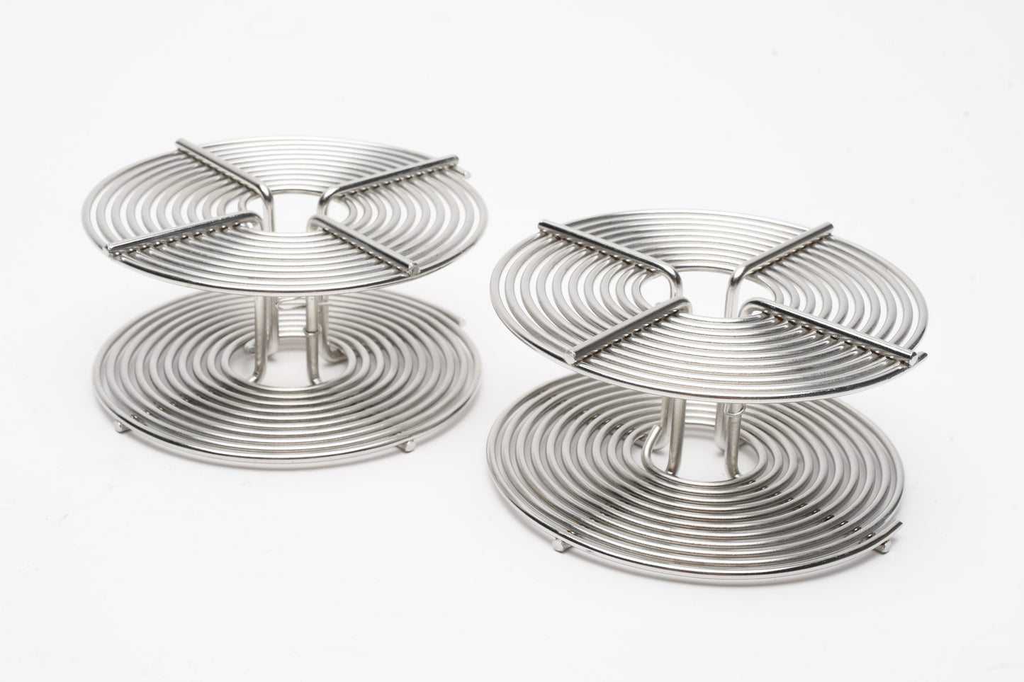 Set of 2 Stainless steel 35mm 36 exp. film developing reels, clean (X2)