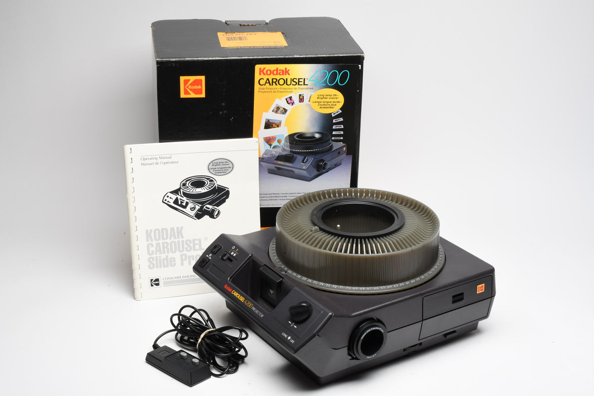 Kodak Carousel 4200 Projector, Lens, Tray, Remote, Tested, Great!
